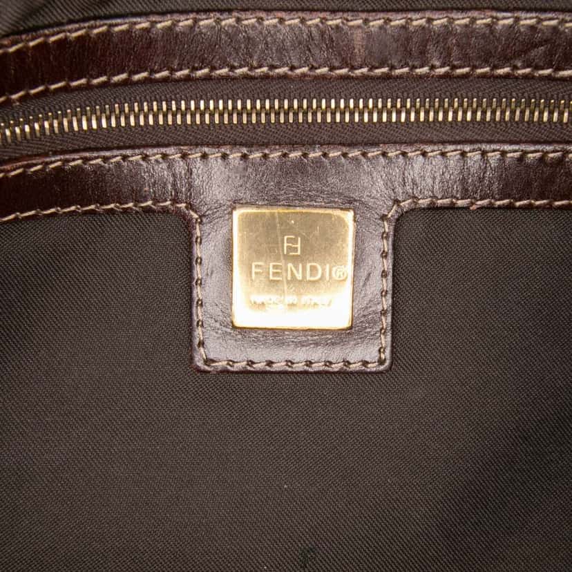 Fendi Zucchino Crystal Mamma Forever Brown Canvas Good condition - Box View