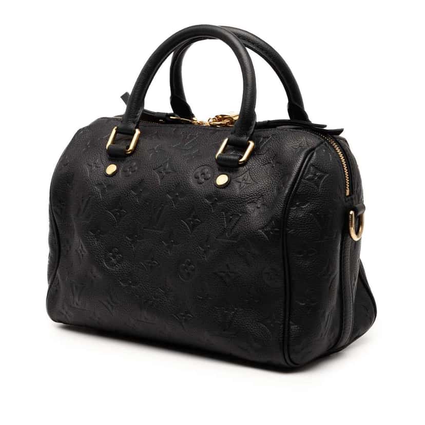 Louis Vuitton Monogram Empreinte Speedy Bandouliere 25 Black Leather Good condition - Back View
