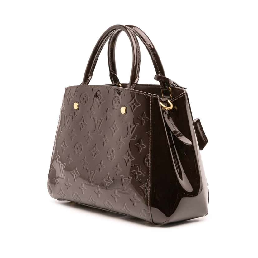 Louis Vuitton Monogram Vernis Montaigne BB Purple Leather Good condition - Back View