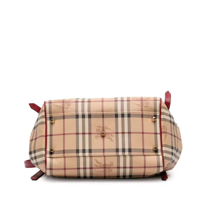 Burberry Small Haymarket Check Coated Canvas Canterbury Tote Brown Canvas Good condition - Inside View