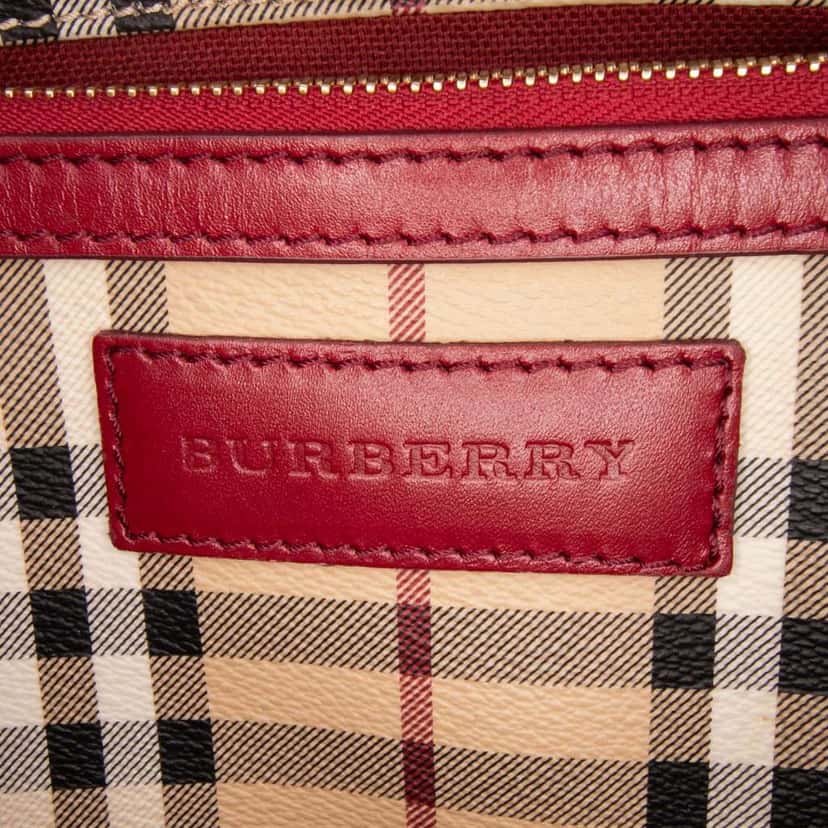 Burberry Small Haymarket Check Coated Canvas Canterbury Tote Brown Canvas Good condition - Box View