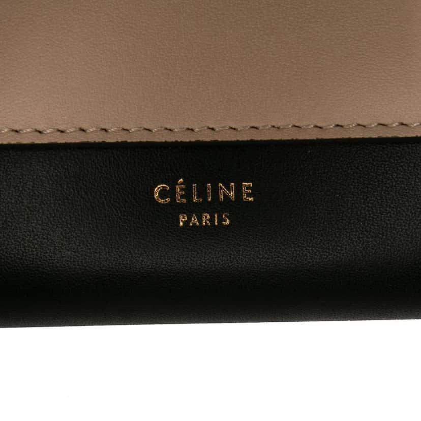 Celine Tricolor Leather Pocket Envelope Wallet On Chain Black Leather Good condition - Box View