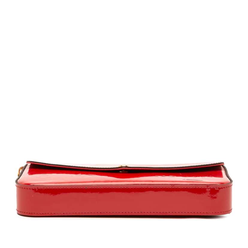 Louis Vuitton Monogram Vernis Pochette Felicie Red Leather Good condition - Inside View