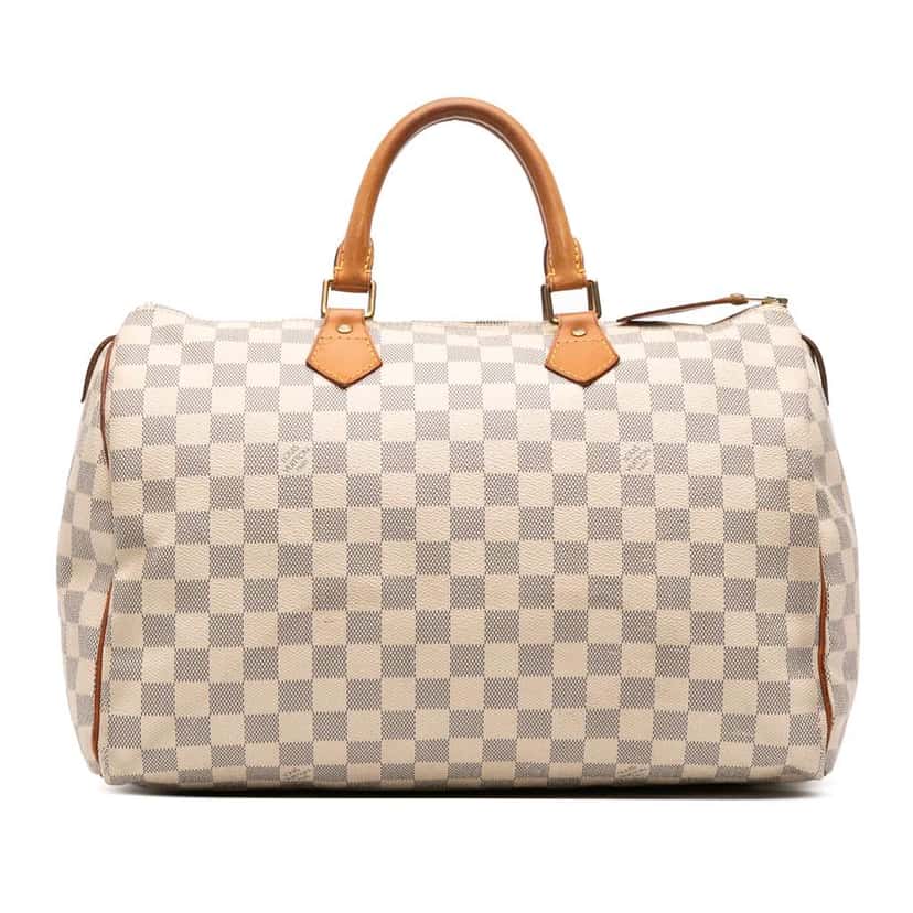 Louis Vuitton Damier Azur Speedy 35 White Canvas Good condition - Front View