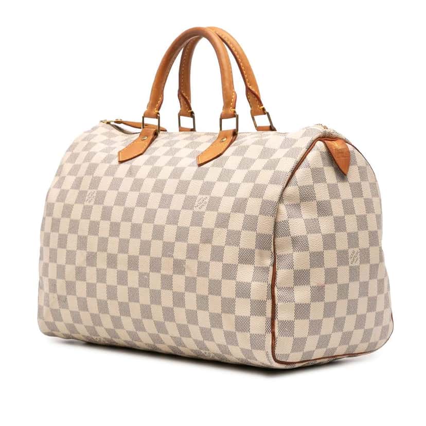Louis Vuitton Damier Azur Speedy 35 White Canvas Good condition - Back View