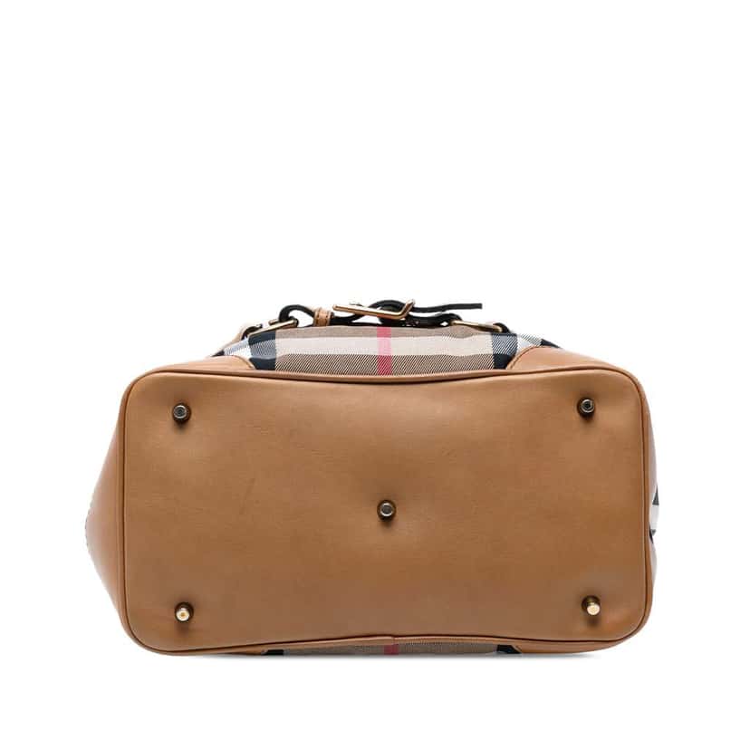 Burberry House Check Canvas Brecon Satchel Brown Canvas Good condition - Inside View