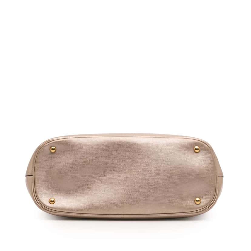 Gucci Leather Bright Bit Satchel Gold Leather Good condition - Inside View