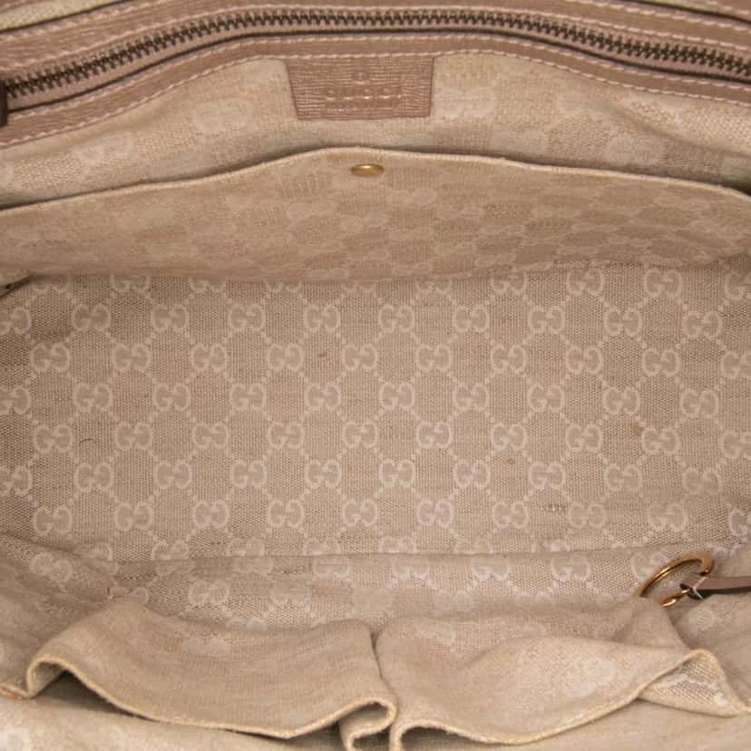 Gucci Leather Bright Bit Satchel Gold Leather Good condition - Model View