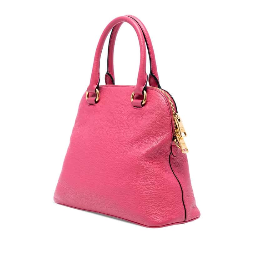 Prada Vitello Daino Dome Satchel Pink Leather Very good condition - Back View