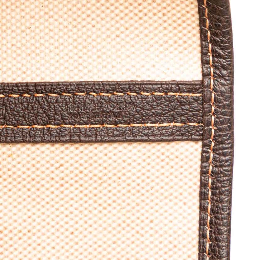 Hermès Toile and Buffalo Leather Garden File 37 Brown Canvas Very good condition - Box View