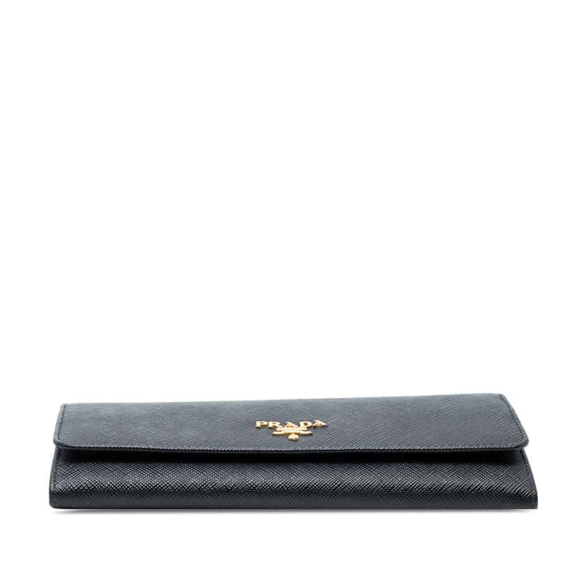 Prada Large Saffiano Wallet Black Leather Good condition - Inside View