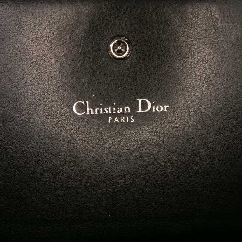 Dior Patent Diorama Croisiere Wallet On Chain Black Leather Good condition - Box View