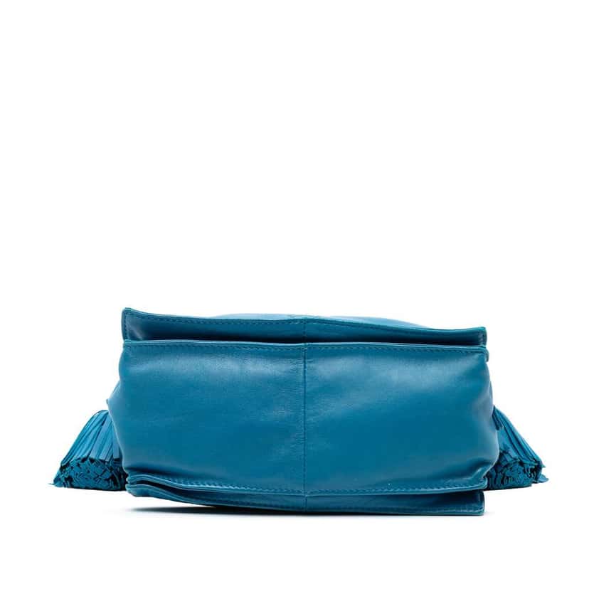 Loewe Nappa Flamenco Tassel Crossbody Blue Leather Good condition - Inside View