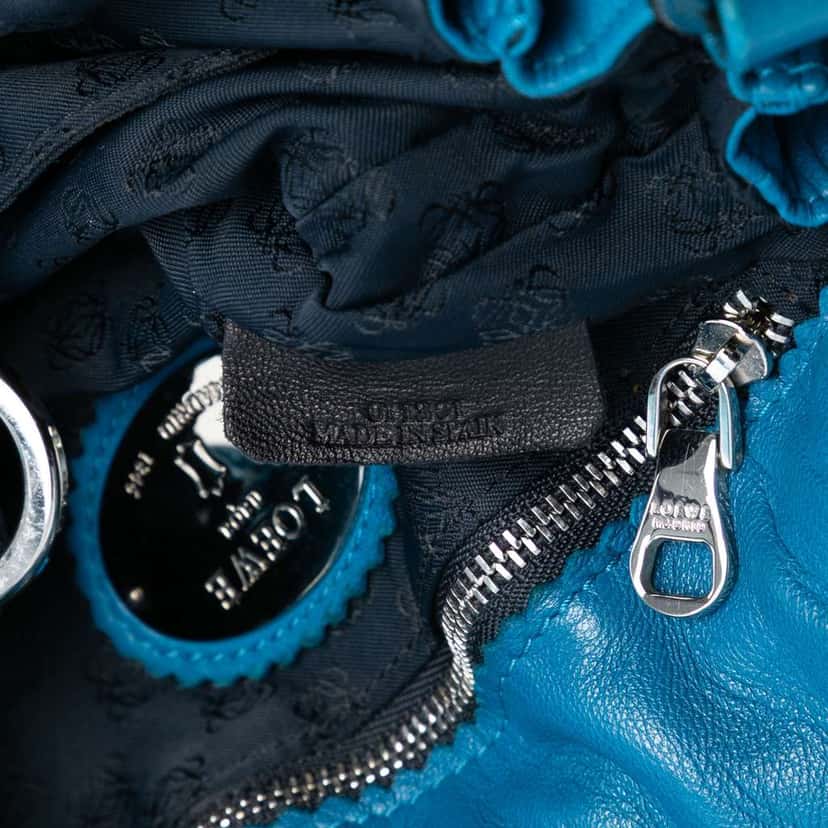Loewe Nappa Flamenco Tassel Crossbody Blue Leather Good condition - Box View