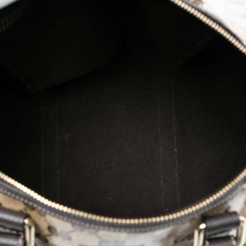 Gucci Medium GG Crystal Joy Boston Bag Brown Canvas Good condition - Model View