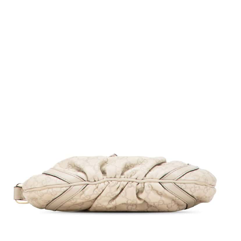 Gucci Guccissima Abbey D Ring Crossbody White Leather Good condition - Inside View