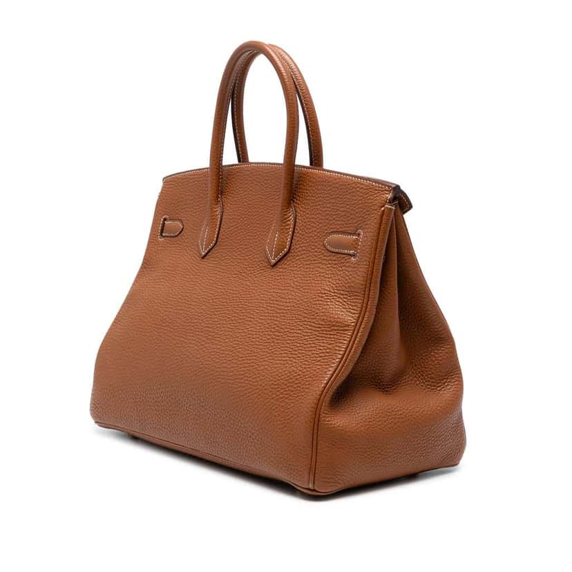 Hermès Togo Birkin Retourne 35 Brown Leather Good condition - Back View