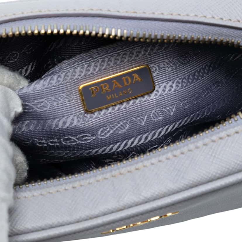 Prada Mini Saffiano Camera Bag Purple Leather Good condition - Box View