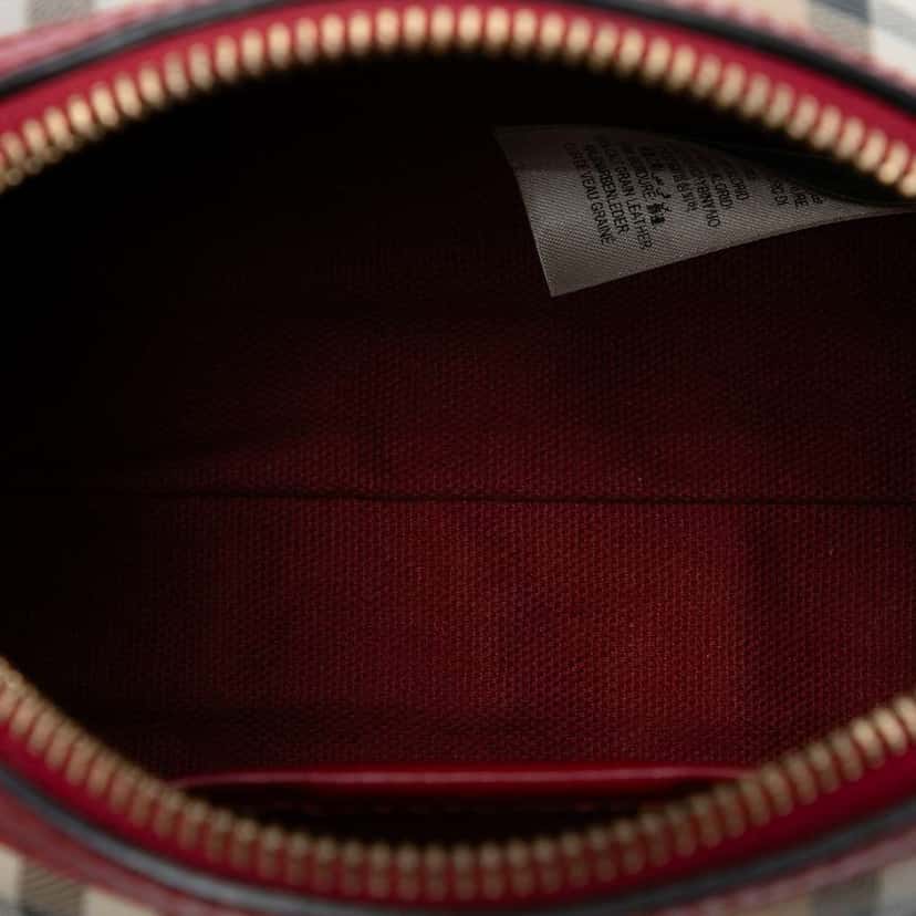 Burberry Mini Haymarket Check Coated Canvas Blaze Crossbody Brown Canvas Good condition - Model View