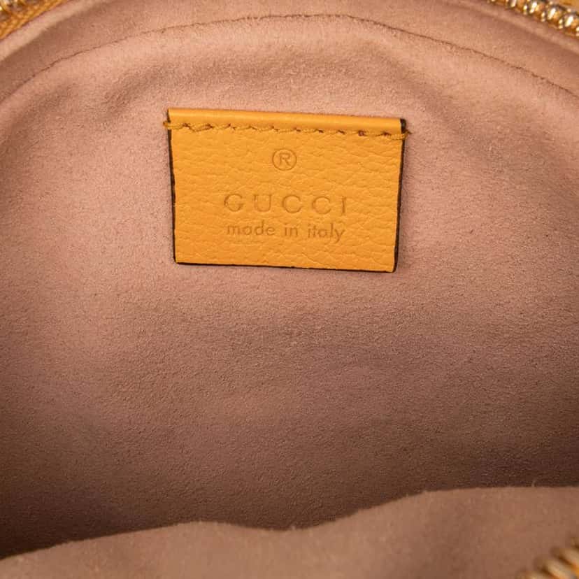 Gucci Mini GG Supreme Flora Ophidia Round Crossbody Brown Canvas Good condition - Box View