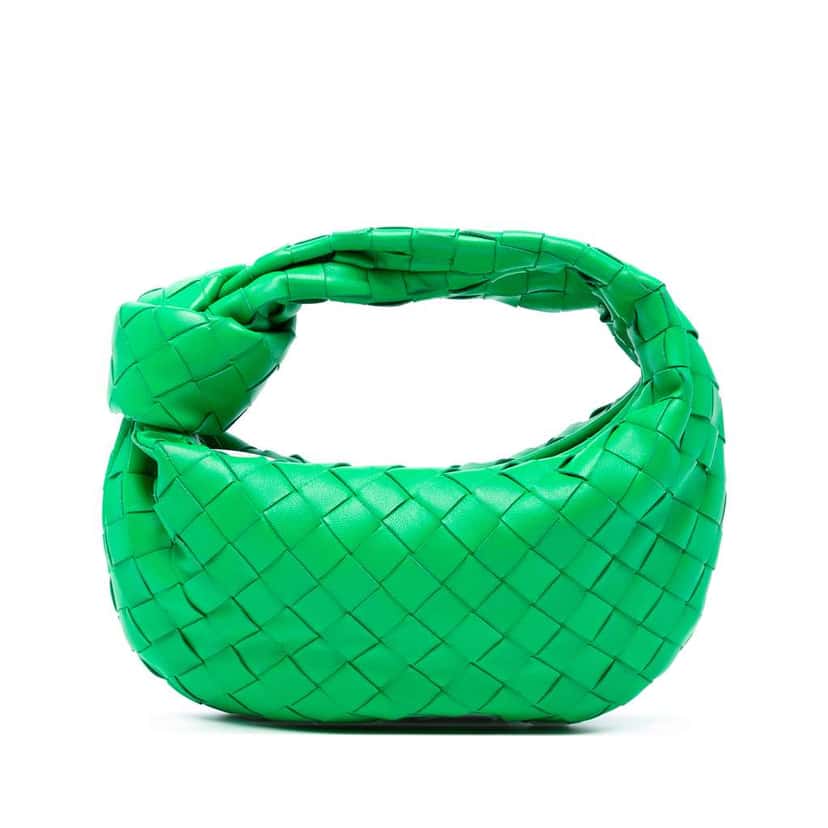 Bottega Veneta Mini Nappa Intrecciato Jodie Green Leather Good condition - Front View