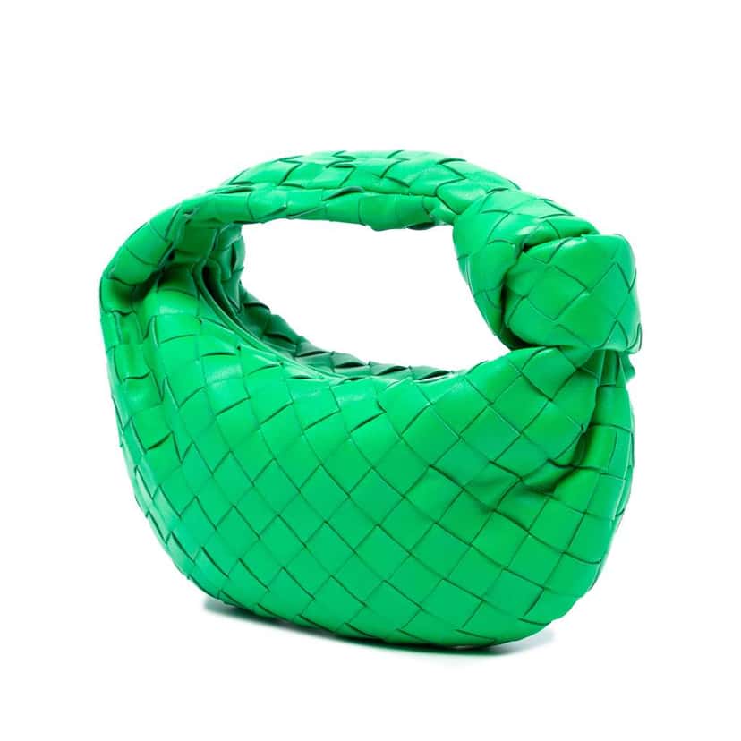 Bottega Veneta Mini Nappa Intrecciato Jodie Green Leather Good condition - Back View