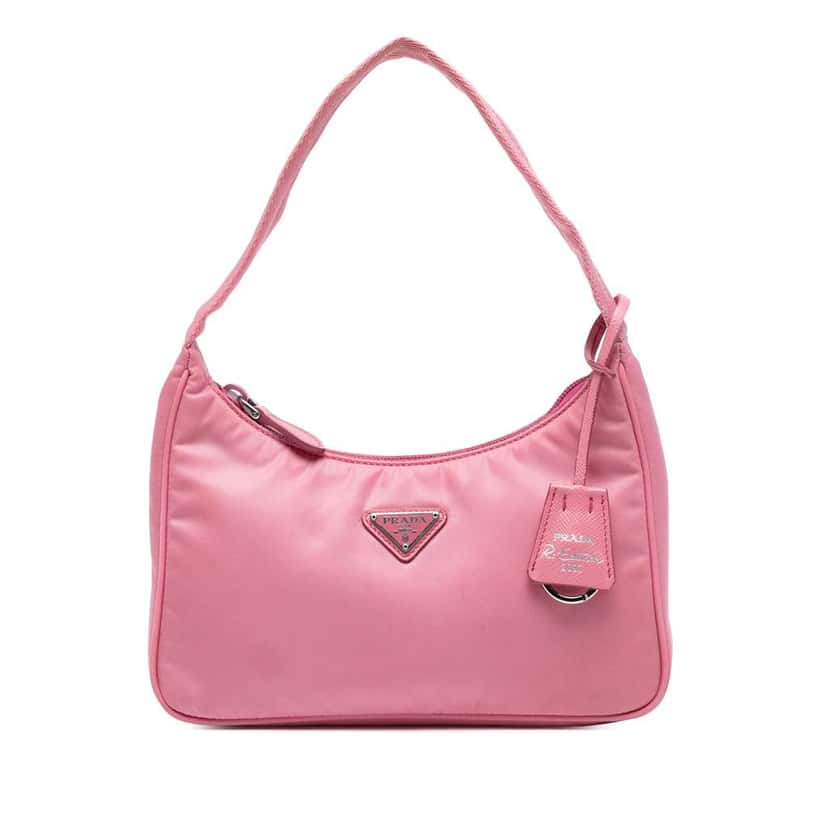 Prada Mini Tessuto Re Edition 2000 Shoulder Bag Pink Good condition - Front View