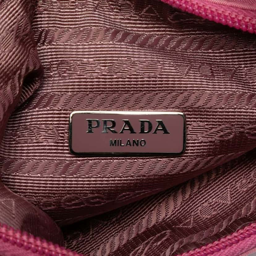 Prada Mini Tessuto Re Edition 2000 Shoulder Bag Pink Good condition - Box View