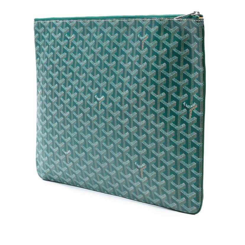 Goyard Goyardine Senat GM Green Canvas Good condition - Back View