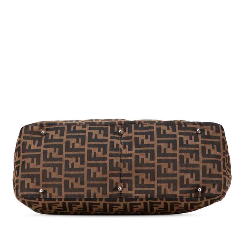 Fendi Large Zucca Canvas Twins Tote Brown Canvas Good condition - Inside View
