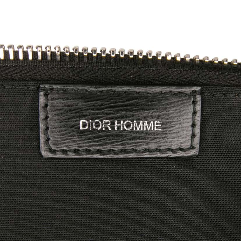 Dior Diorissimo Trotter Coated Canvas Painted Clutch Black Canvas Good condition - Box View