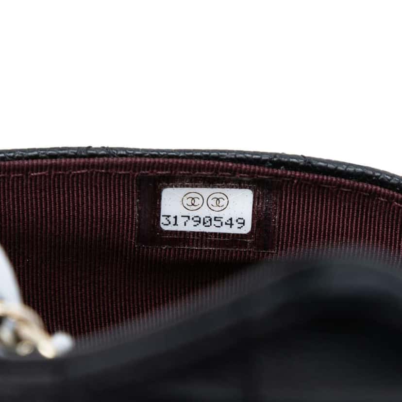 Chanel Caviar Sunglasses Case on Chain Black Leather Good condition - Box View