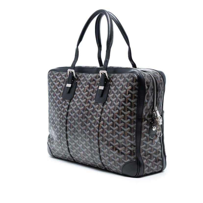 Goyard Goyardine Ambassade MM Black Canvas Very good condition - Back View