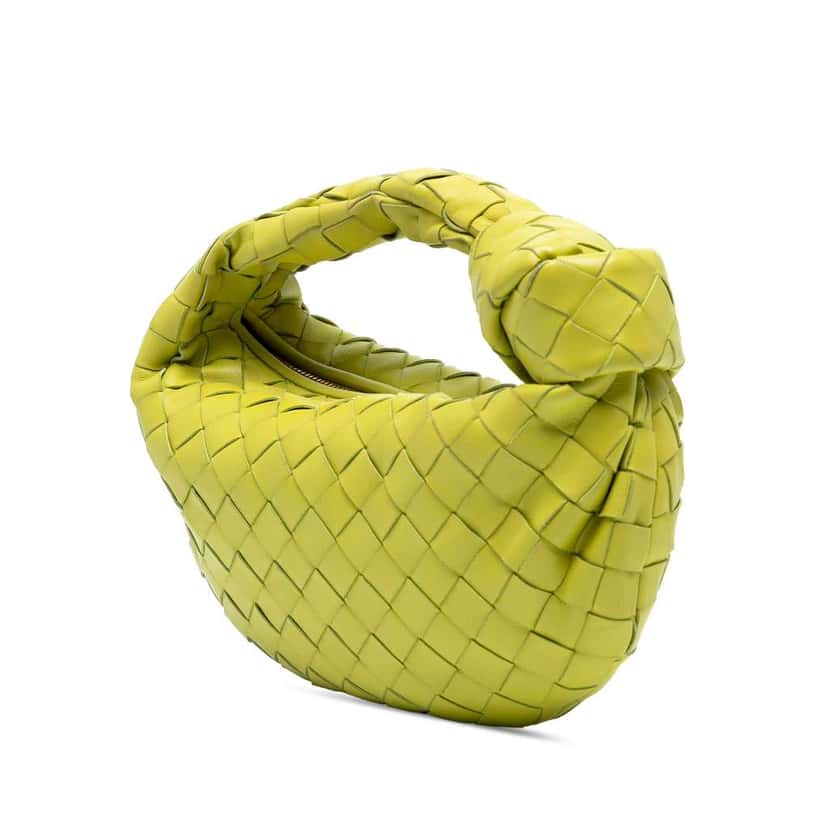 Bottega Veneta Mini Nappa Intrecciato Jodie Yellow Leather Good condition - Back View