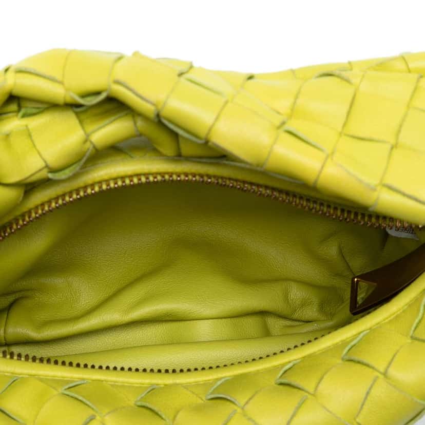 Bottega Veneta Mini Nappa Intrecciato Jodie Yellow Leather Good condition - Model View