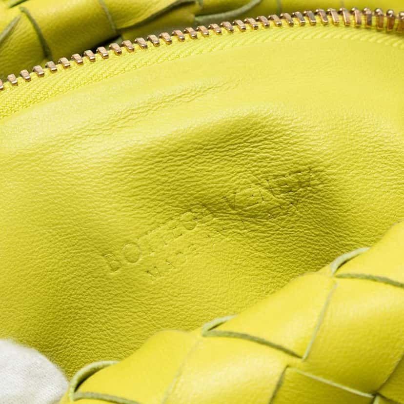 Bottega Veneta Mini Nappa Intrecciato Jodie Yellow Leather Good condition - Box View