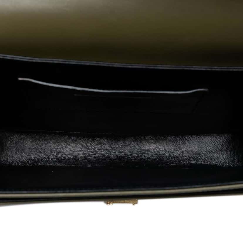 Saint Laurent Medium Leather Solferino Satchel In Box Green Leather Good condition - Model View