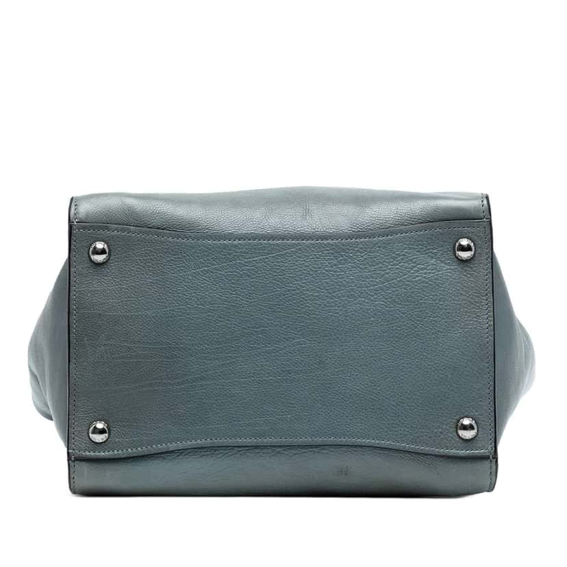 Prada Small Glace Calf Twin Pocket Satchel Grey Leather Good condition - Inside View