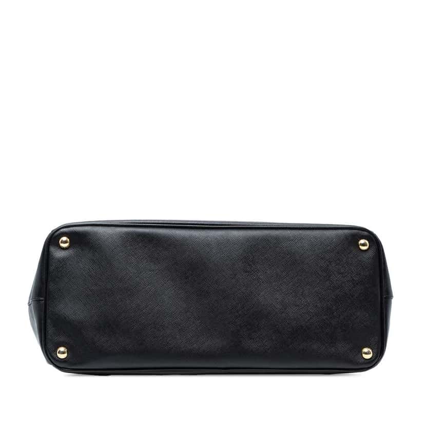 Prada Extra Large Saffiano Lux Galleria Double Zip Tote Black Leather Good condition - Inside View