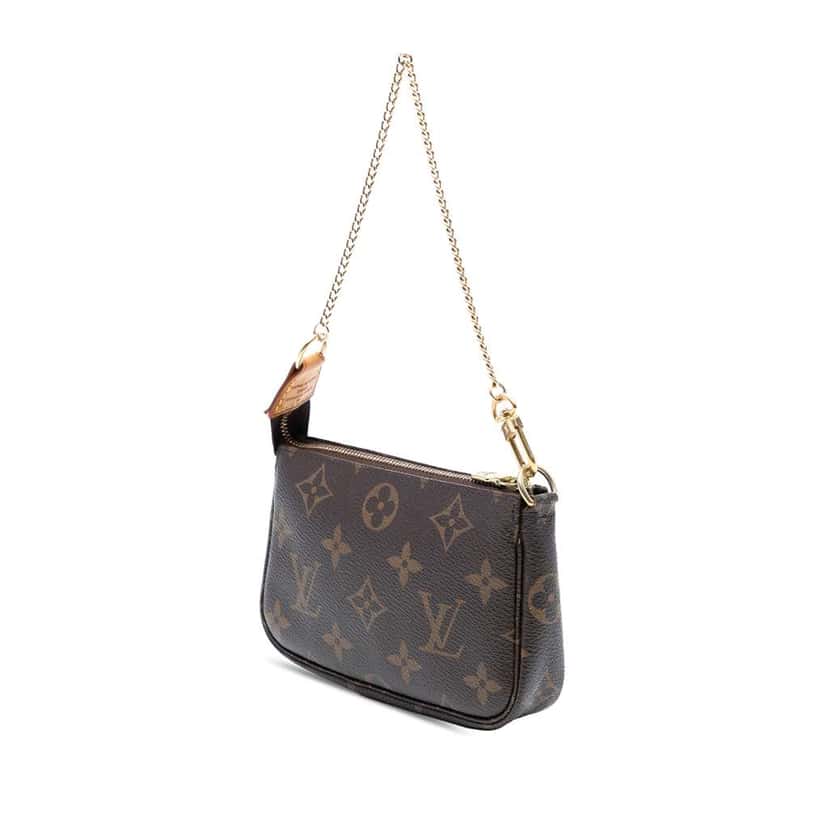 Louis Vuitton Monogram Mini Pochette Accessoires Brown Good condition - Back View