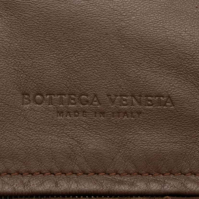 Bottega Veneta Nappa Intrecciato Flap Crossbody Brown Leather Good condition - Box View