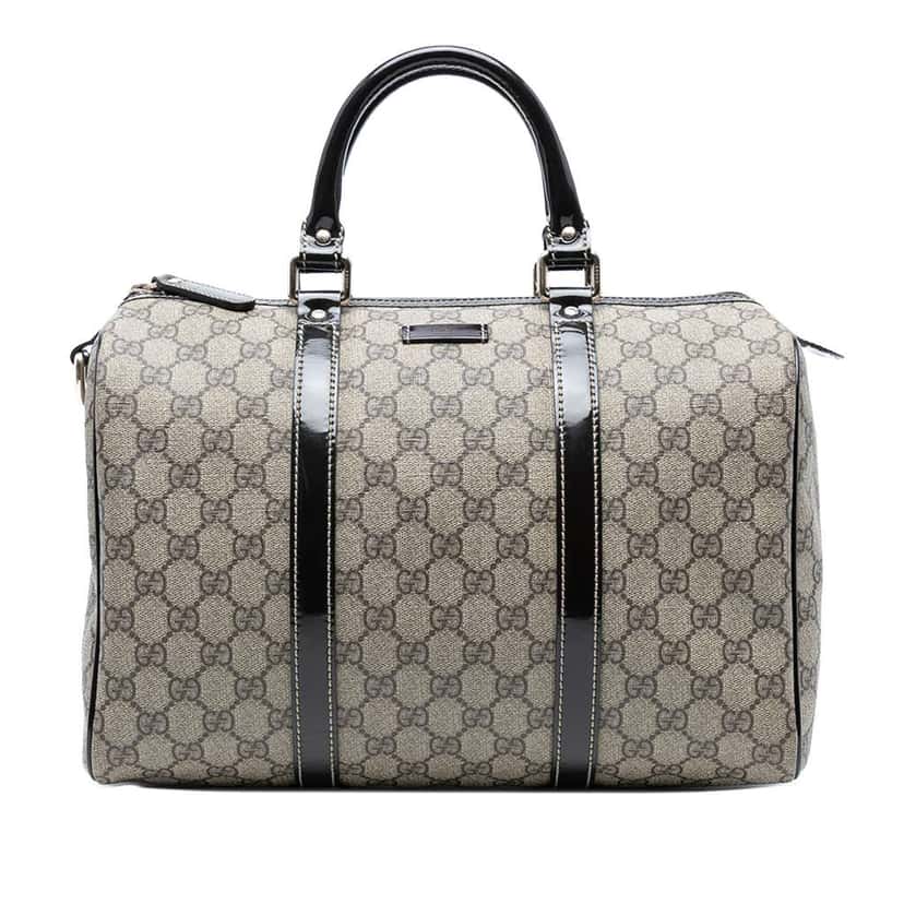 Gucci Medium GG Supreme Joy Boston Bag Brown Canvas Good condition - Front View