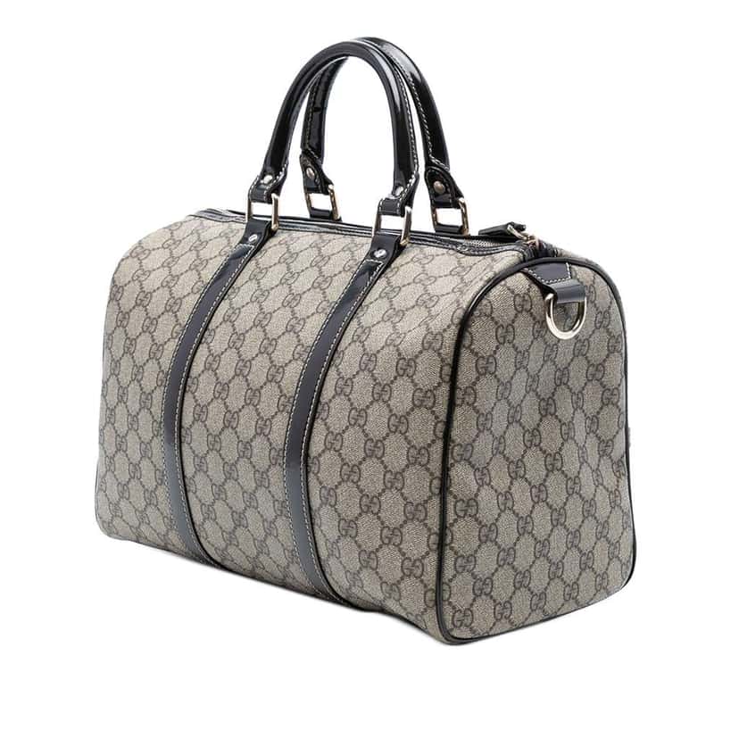 Gucci Medium GG Supreme Joy Boston Bag Brown Canvas Good condition - Back View