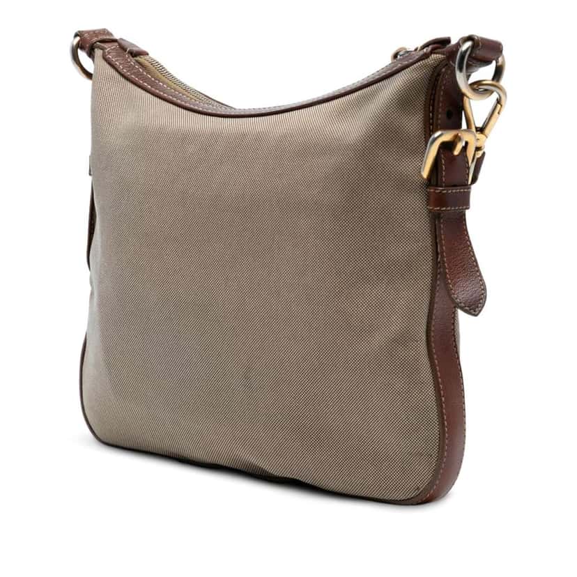 Prada Canvas Canapa Logo Crossbody Brown Canvas Good condition - Back View