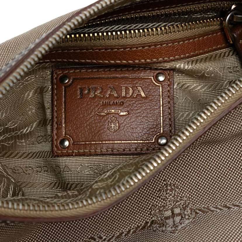 Prada Canvas Canapa Logo Crossbody Brown Canvas Good condition - Box View