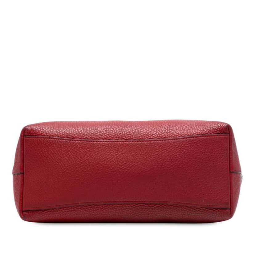 Prada Vitello Daino Canapa Logo Tote Red Leather Good condition - Inside View