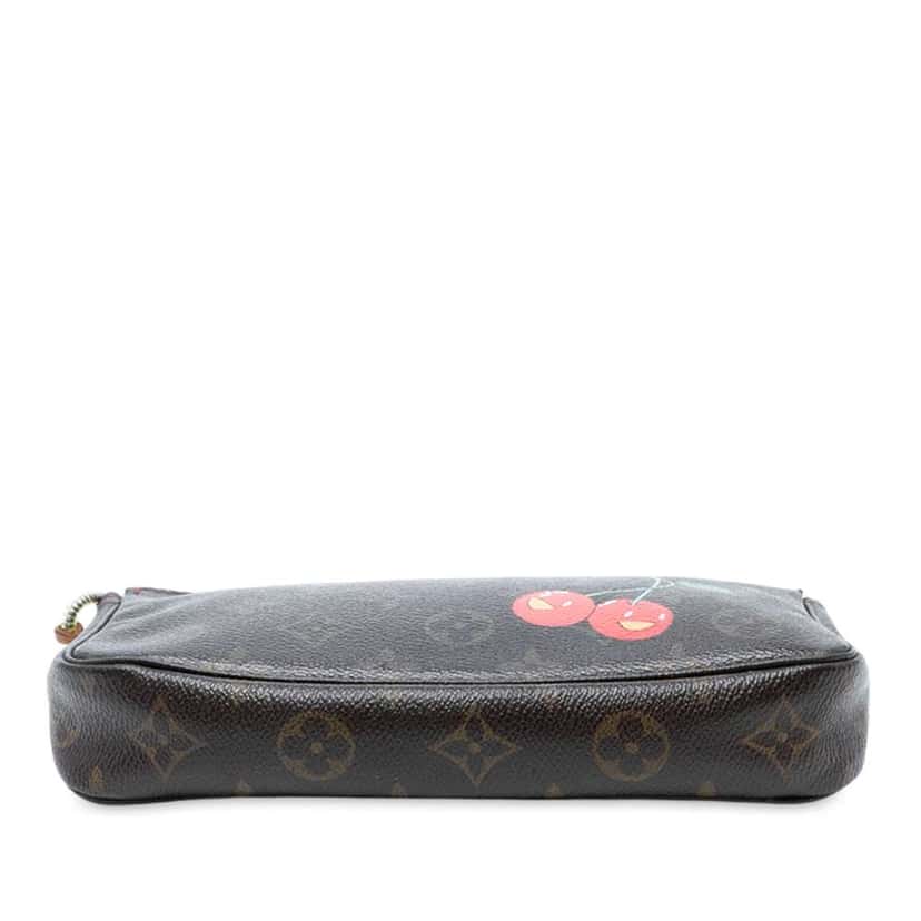 Louis Vuitton Takashi Murakami Monogram Cherry Pochette Accessoires Brown Good condition - Inside View