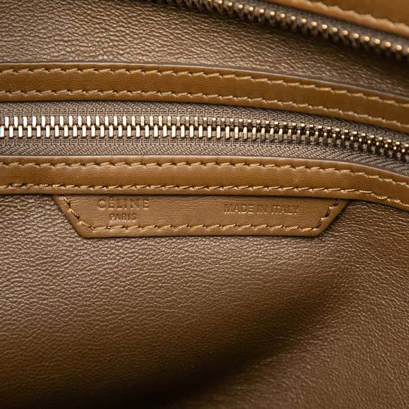 Celine Mini Tricolor Canvas and Leather Luggage Tote Brown Canvas Good condition - Box View
