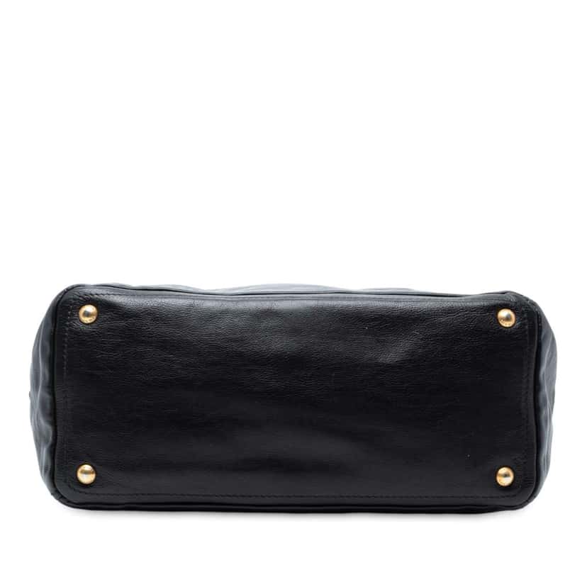 Prada Glace Calf Open Convertible Tote Black Leather Good condition - Inside View