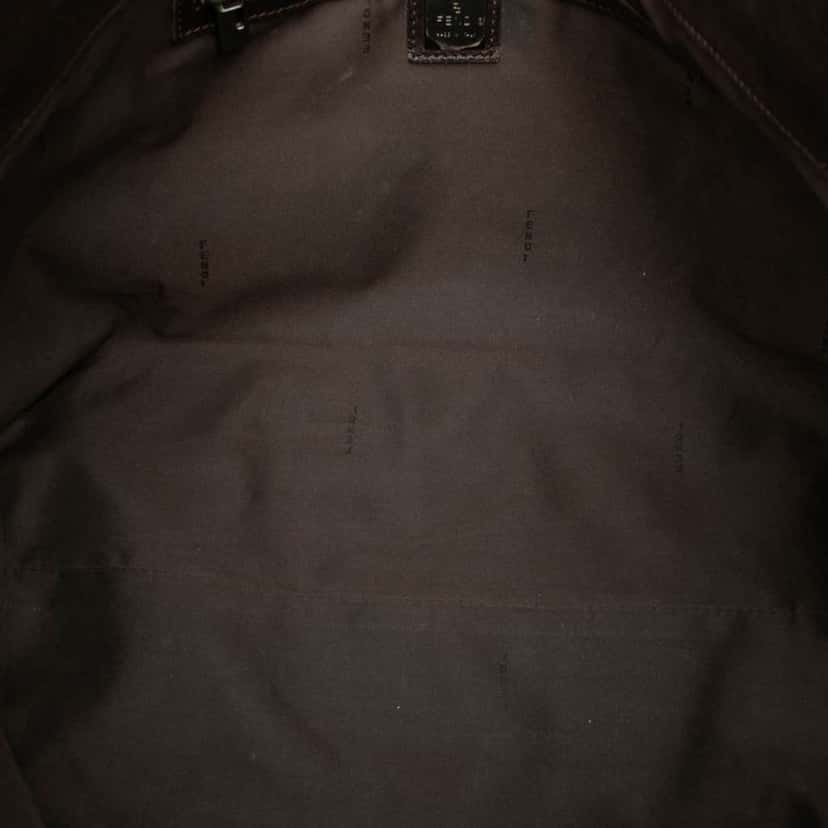 Fendi Medium Zucca Canvas Studded Roll Tote Brown Canvas Good condition - Model View